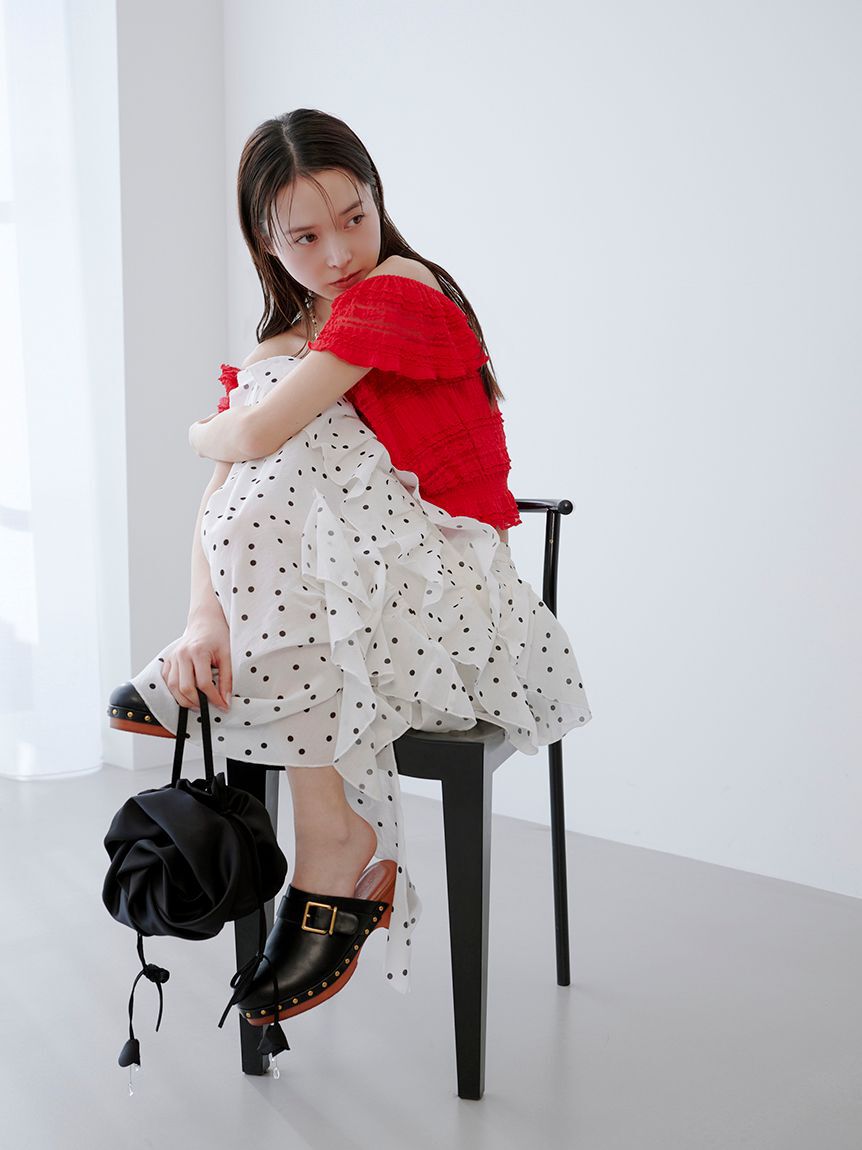 LILY BROWN「2wayシャーリングトップス」|Tシャツ・カットソー|