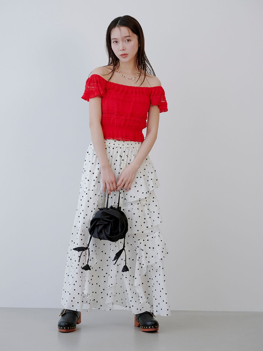 LILY BROWN「2wayシャーリングトップス」|Tシャツ・カットソー|