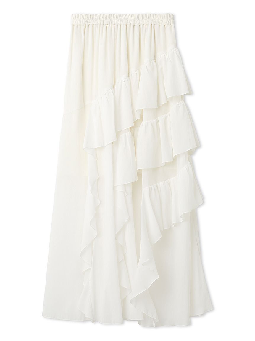 LILY BROWN「【WEB限定00サイズ】ラッフルフリルティアードスカート」|スカート|