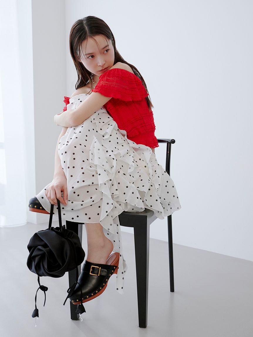 LILY BROWN「【WEB限定00サイズ】ラッフルフリルティアードスカート」|スカート|