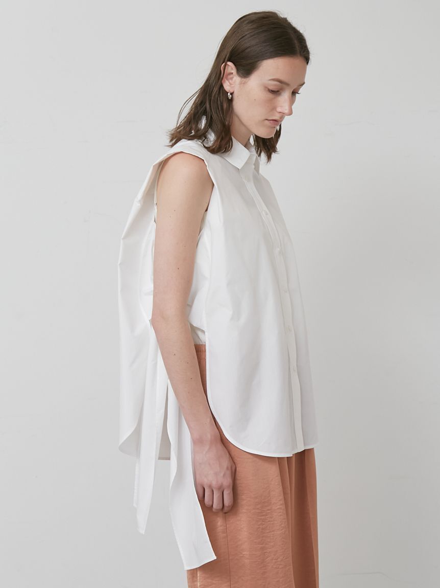 styling/「サイドリボンノースリーブシャツ」|シャツ・ブラウス|WHT