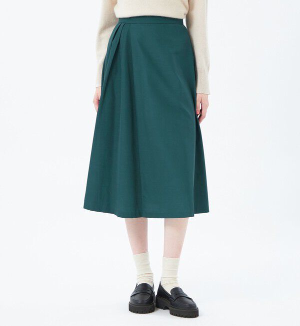 MACKINTOSH PHILOSOPHY「グロッシーサイドドレープスカート」|スカート|グリーン