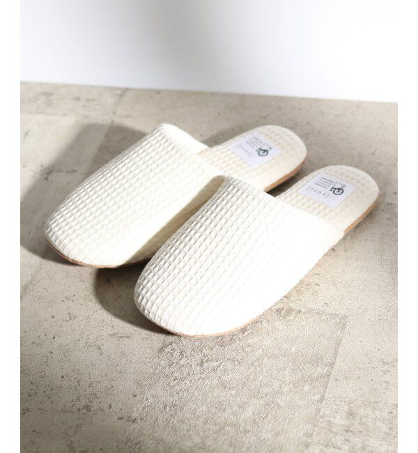 TOKYO DESIGN CHANNEL「YORI ソフトワッフルスリッパ L」|ルームシューズ|オフホワイト