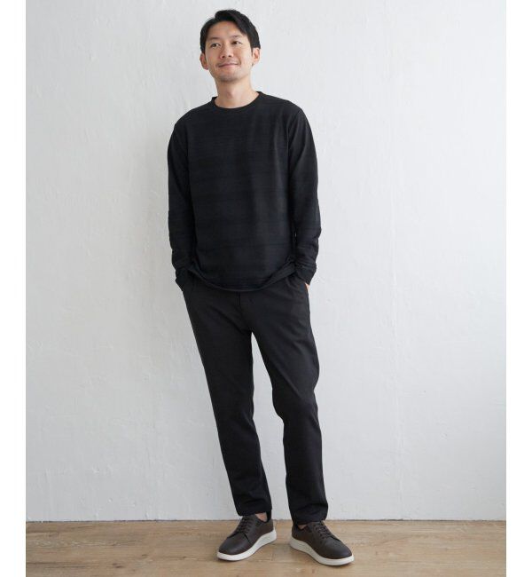 IKKA LOUNGE「ランダムリップルボーダーロンT」|Tシャツ・カットソー|