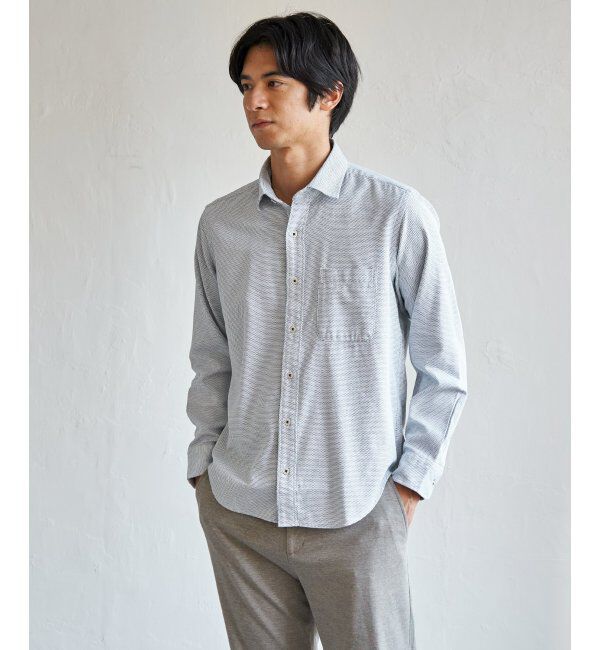 IKKA LOUNGE「デニムライクスイスカラーシャツ」|シャツ・ブラウス|