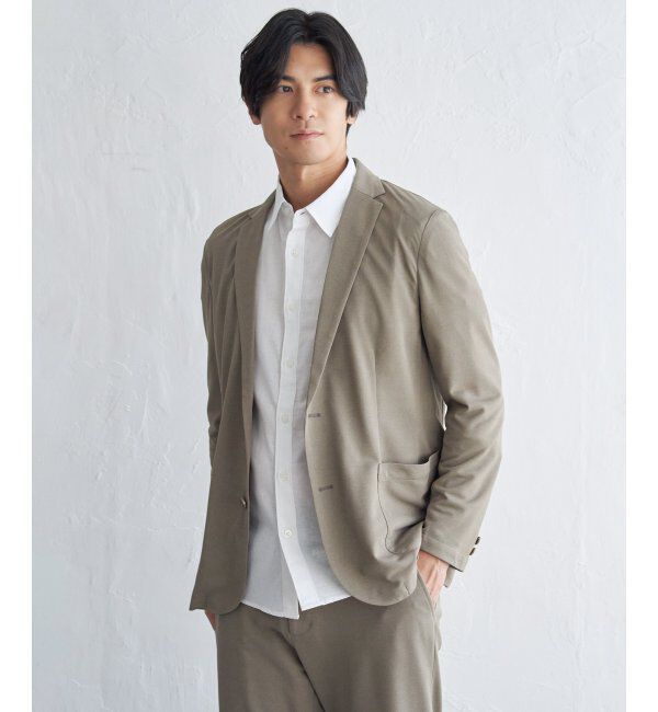 IKKA LOUNGE「【セットアップ対応】GOKU楽ワークDRYソフトカノコジャケット」|テーラードジャケット|
