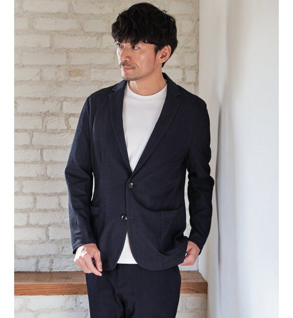 IKKA LOUNGE「【セットアップ対応】GOKU楽ワークサッカージャケット」|テーラードジャケット|