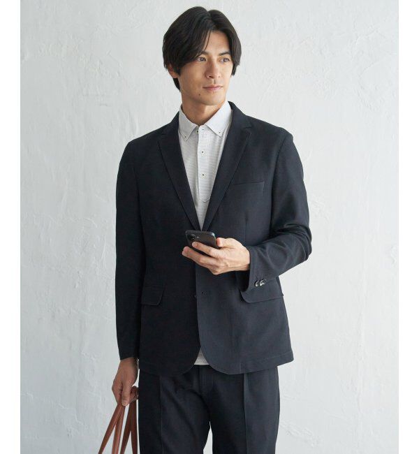 IKKA LOUNGE「【セットアップ対応】BLKライトカノコジャケット」|テーラードジャケット|