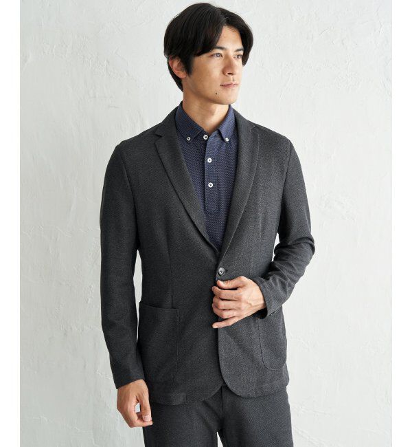 IKKA LOUNGE「ＧＯＫＵラクワークメランジライトＪＫＴ」|テーラードジャケット|