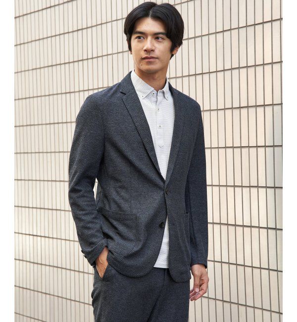 IKKA LOUNGE「ＧＯＫＵラクワークメランジライトＪＫＴ」|テーラードジャケット|