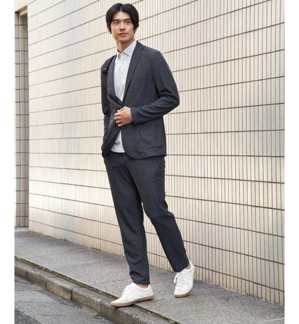 IKKA LOUNGE「ＧＯＫＵラクワークメランジライトＪＫＴ」|テーラードジャケット|