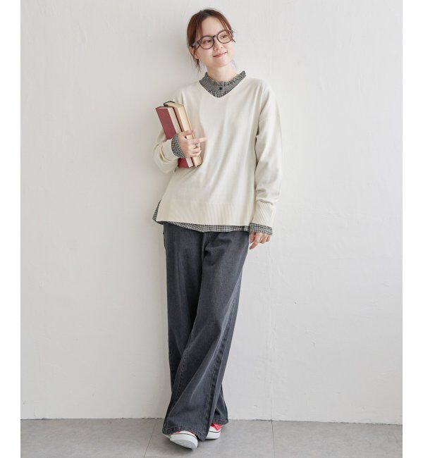 Lbc with Life「ソフトハイゲージＶネックＰＯ」|カーディガン|