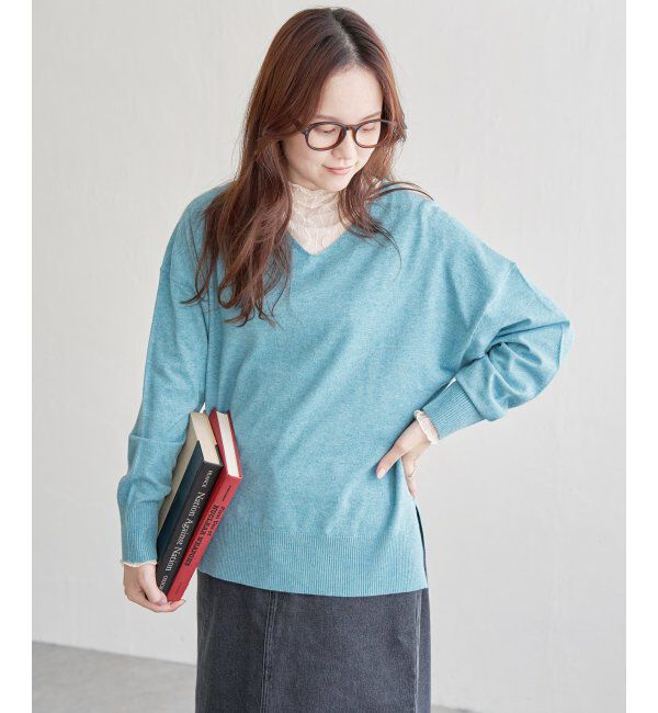 Lbc with Life「ソフトハイゲージＶネックＰＯ」|カーディガン|