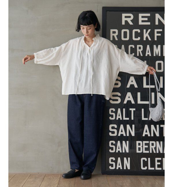 Lbc with Life「ジャカード襟フリル2WAYブラウス」|シャツ・ブラウス|