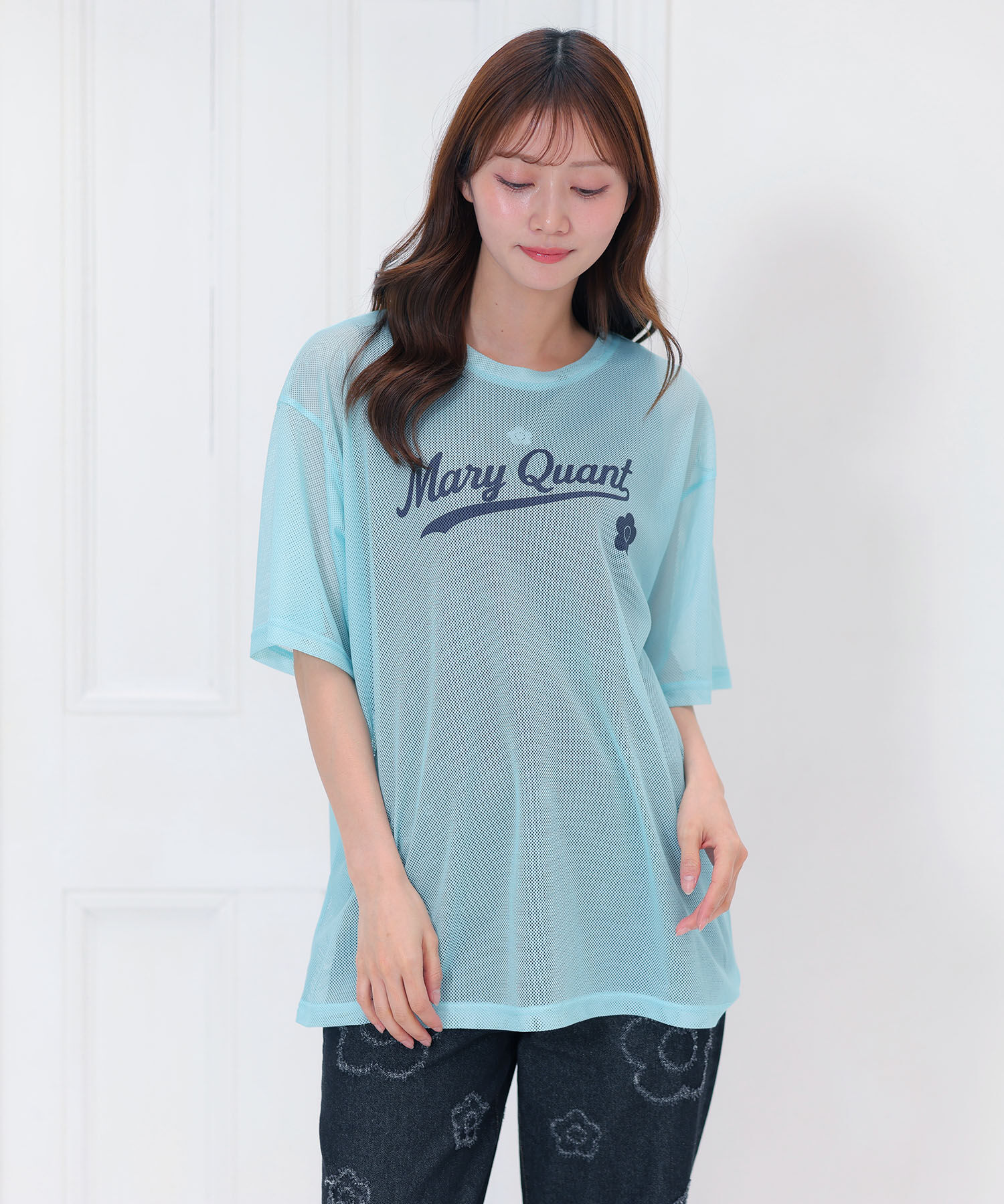 MARY QUANT「ベースボールロゴメッシュ Tシャツ」|Tシャツ・カットソー|ミント