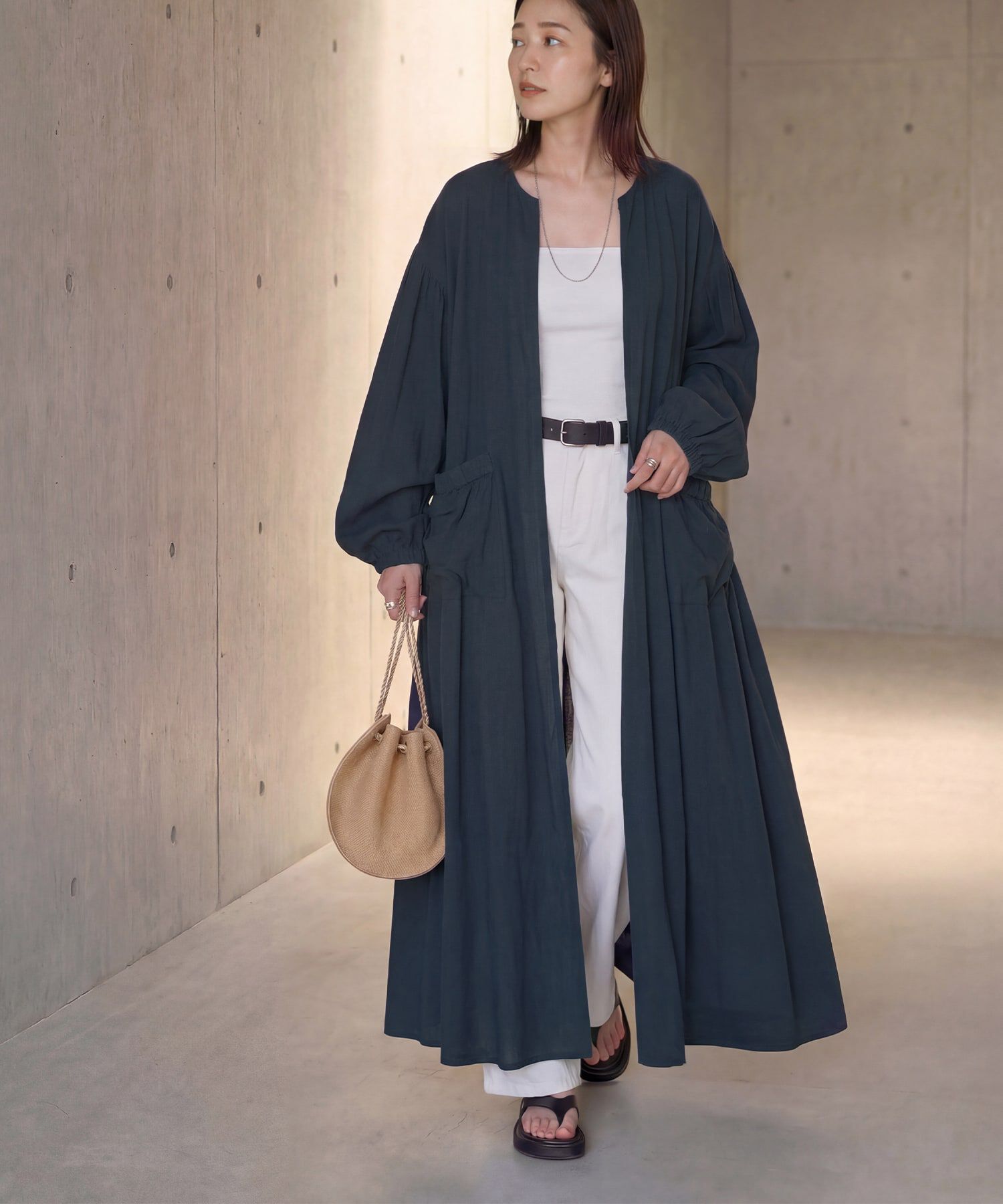 STYLE DELI「綿麻混紡◆羽織れるWファスナーワンピース」|ワンピース|