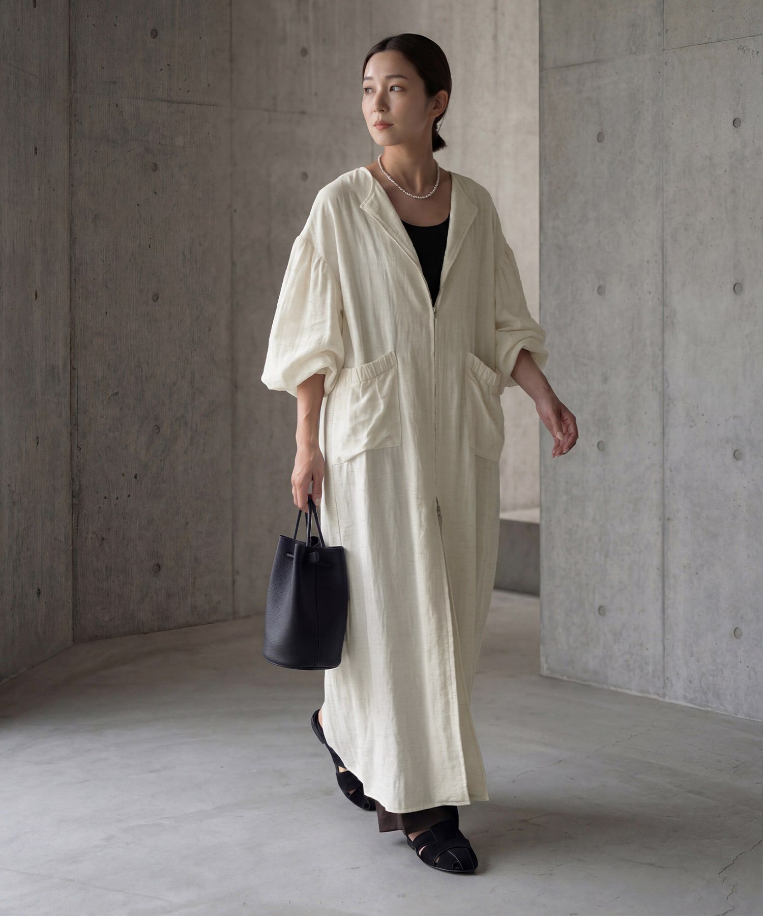 STYLE DELI「綿麻混紡◆羽織れるWファスナーワンピース」|ワンピース|