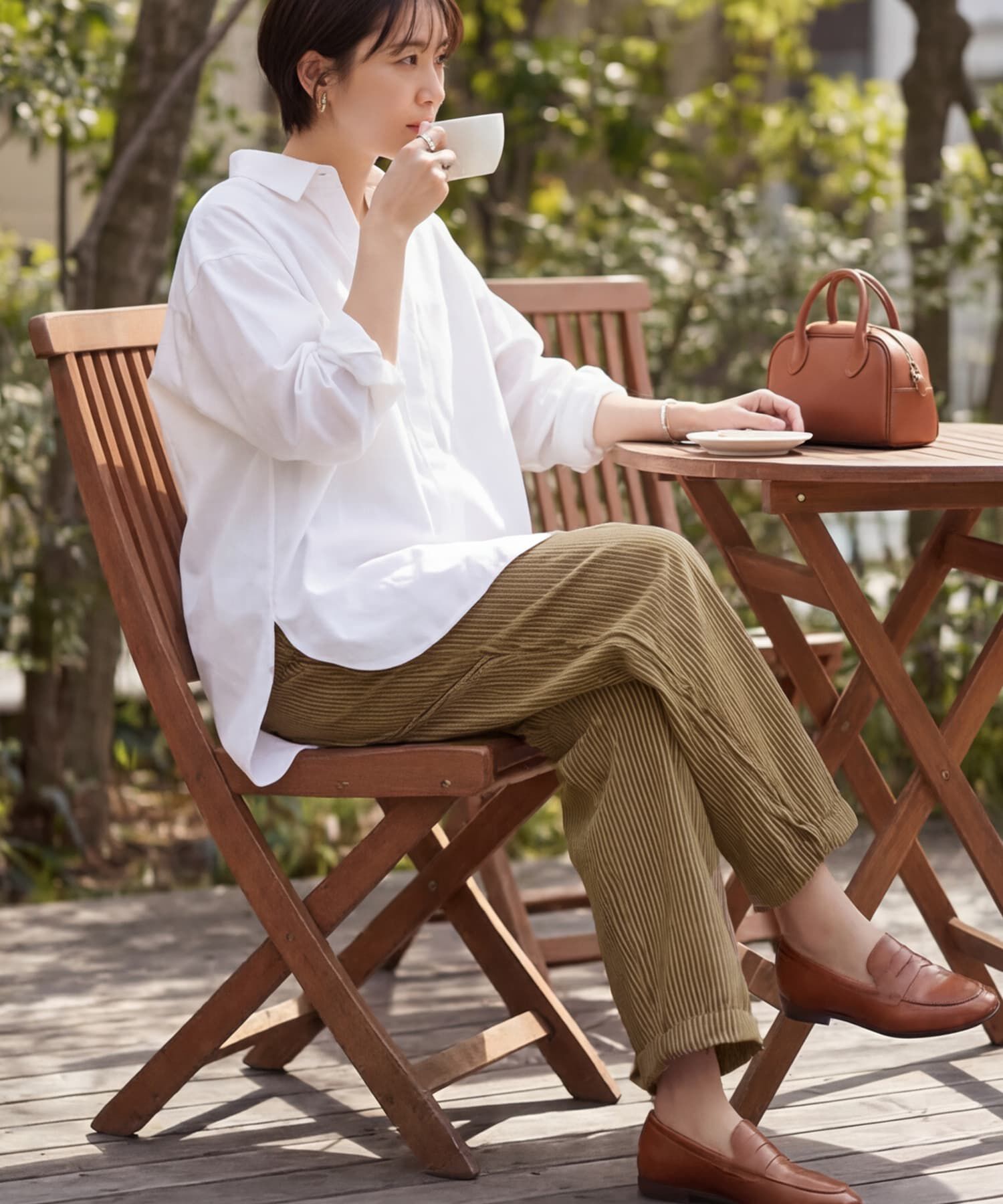 STYLE DELI「【DELI by】ストライプ柄サマーリラックスパンツ」|その他|カーキ