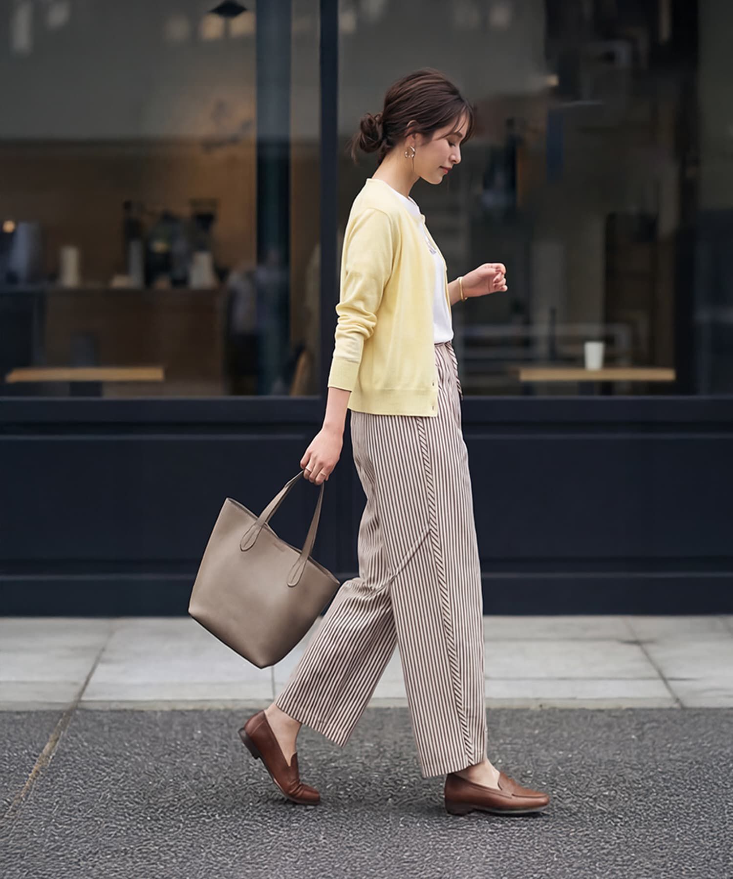 STYLE DELI「【DELI by】ストライプ柄コットン質感イージーパンツ」|その他|