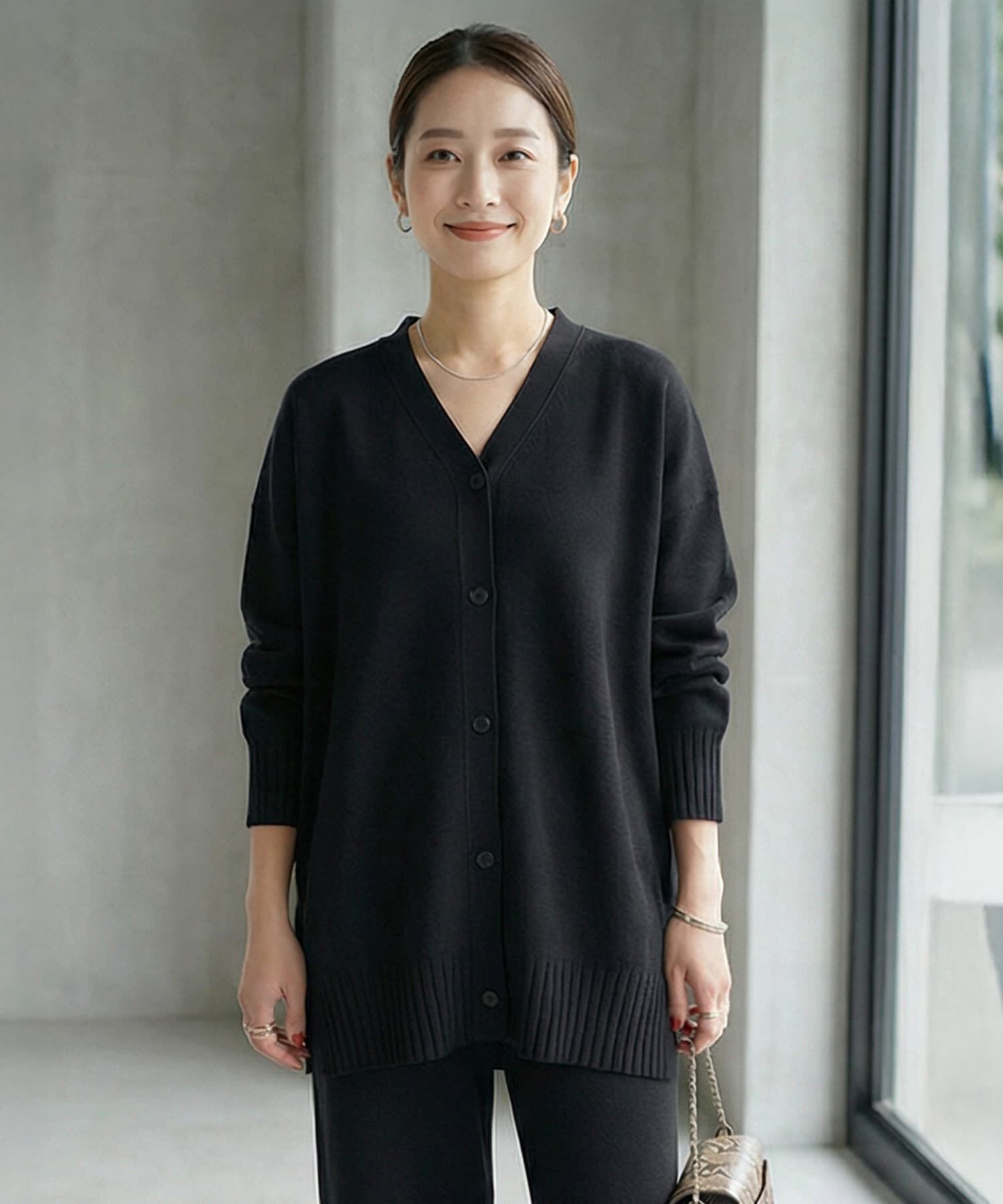  「カーデ型トップス＆パンツセットアップ」|シャツ・ブラウス|