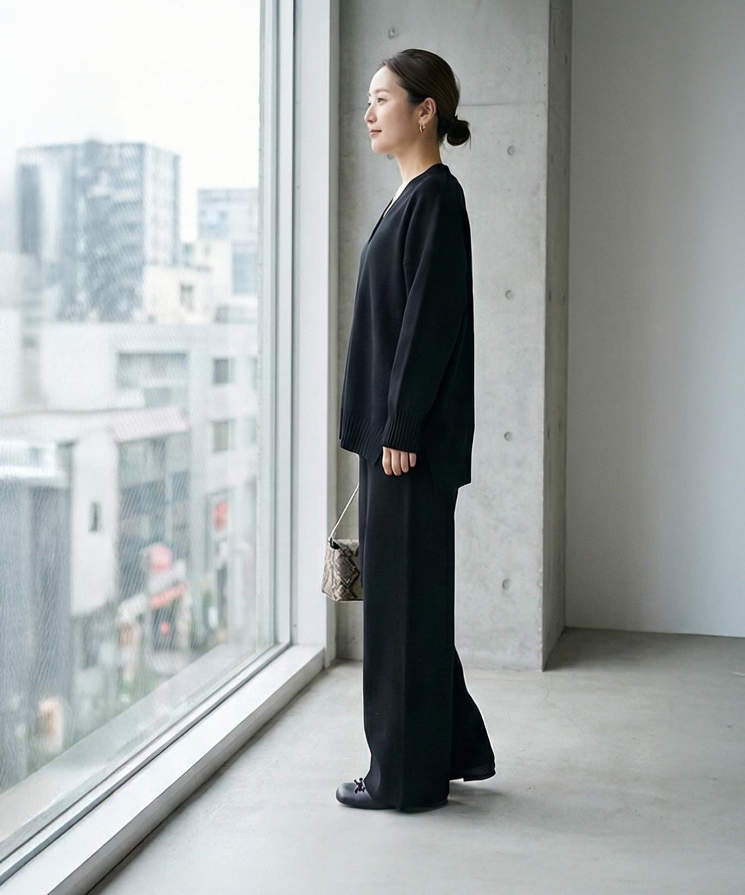  「カーデ型トップス＆パンツセットアップ」|シャツ・ブラウス|