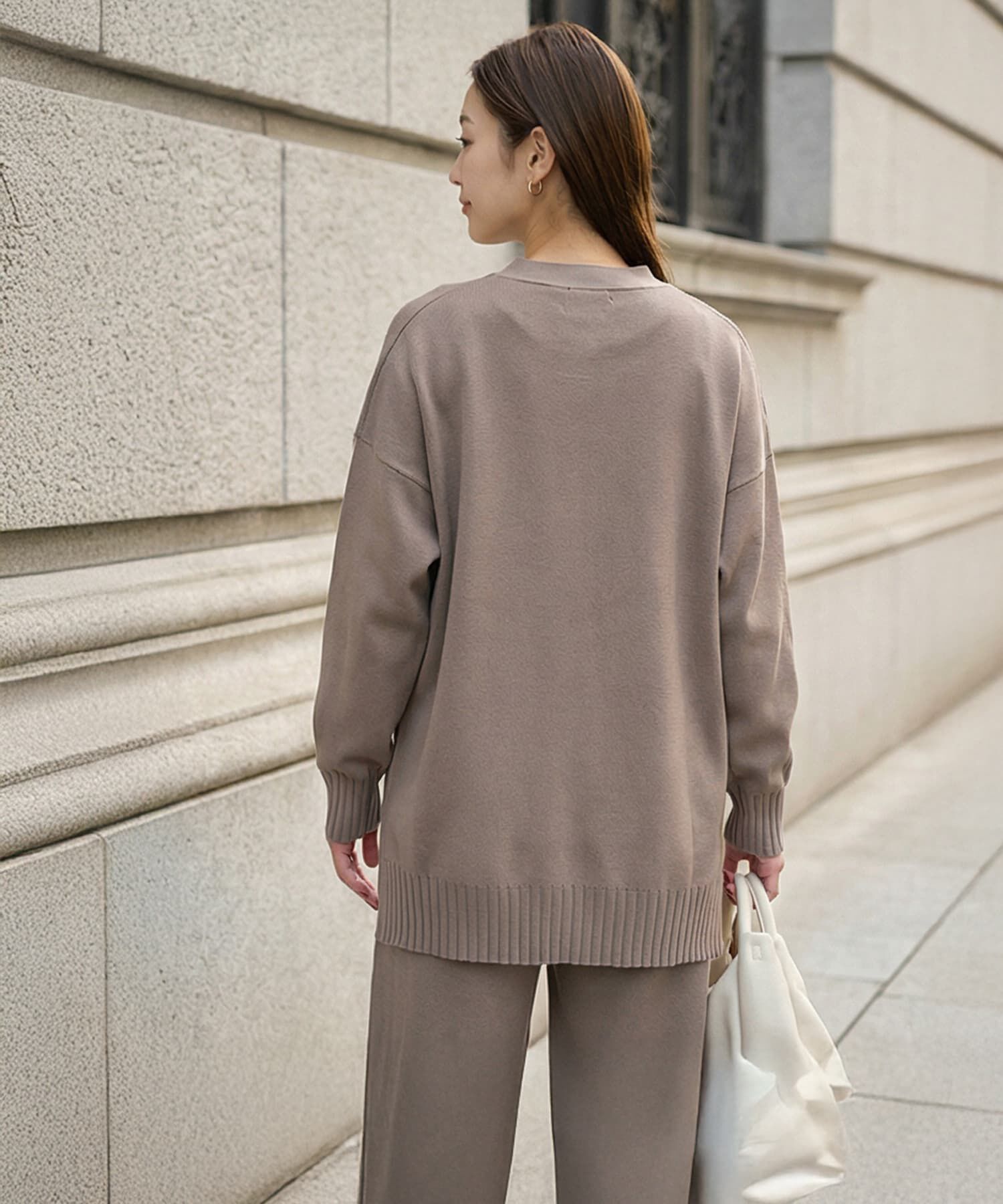  「カーデ型トップス＆パンツセットアップ」|シャツ・ブラウス|