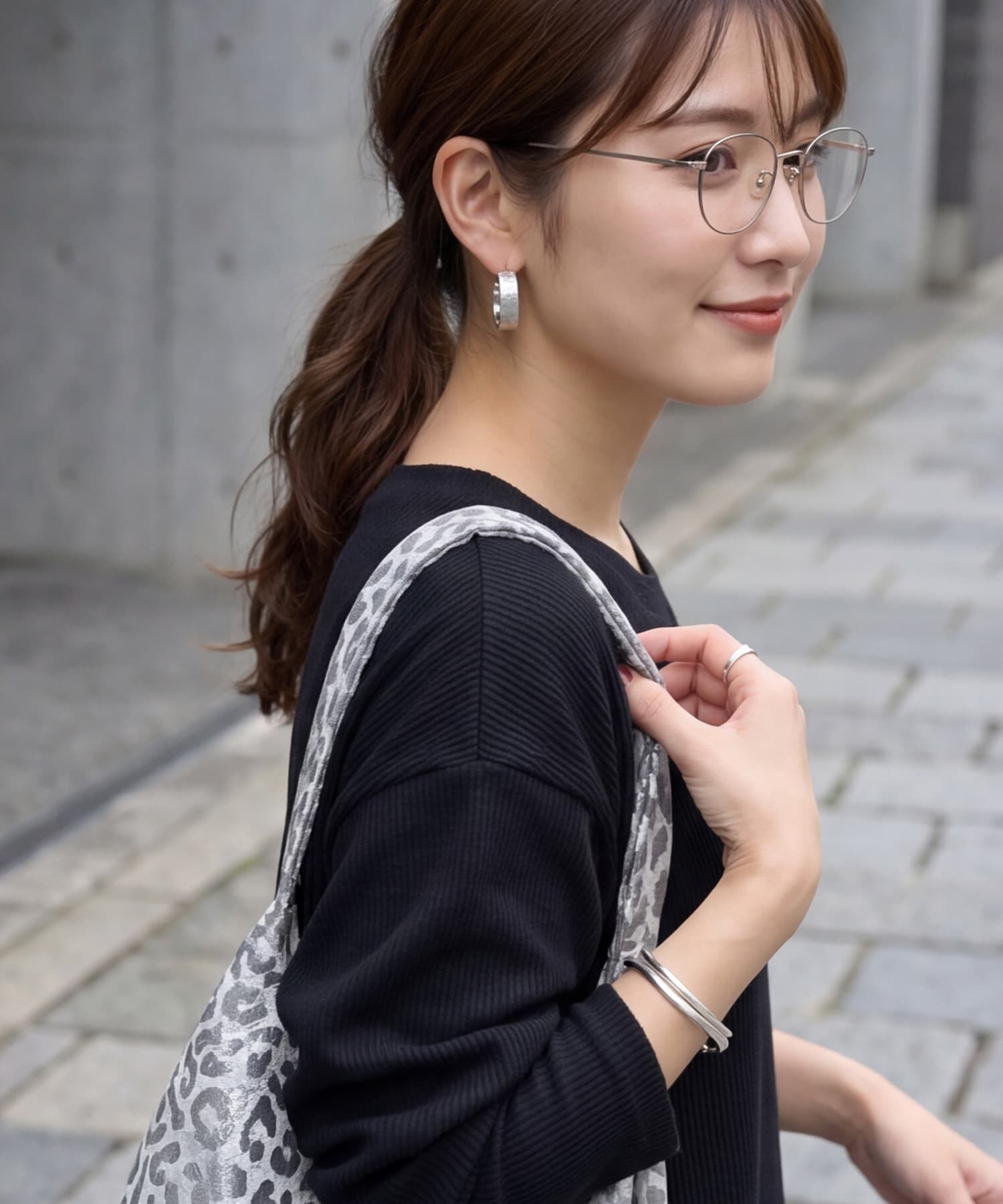 STYLE DELI「テクスチャー平打ちフープピアス」|ピアス|