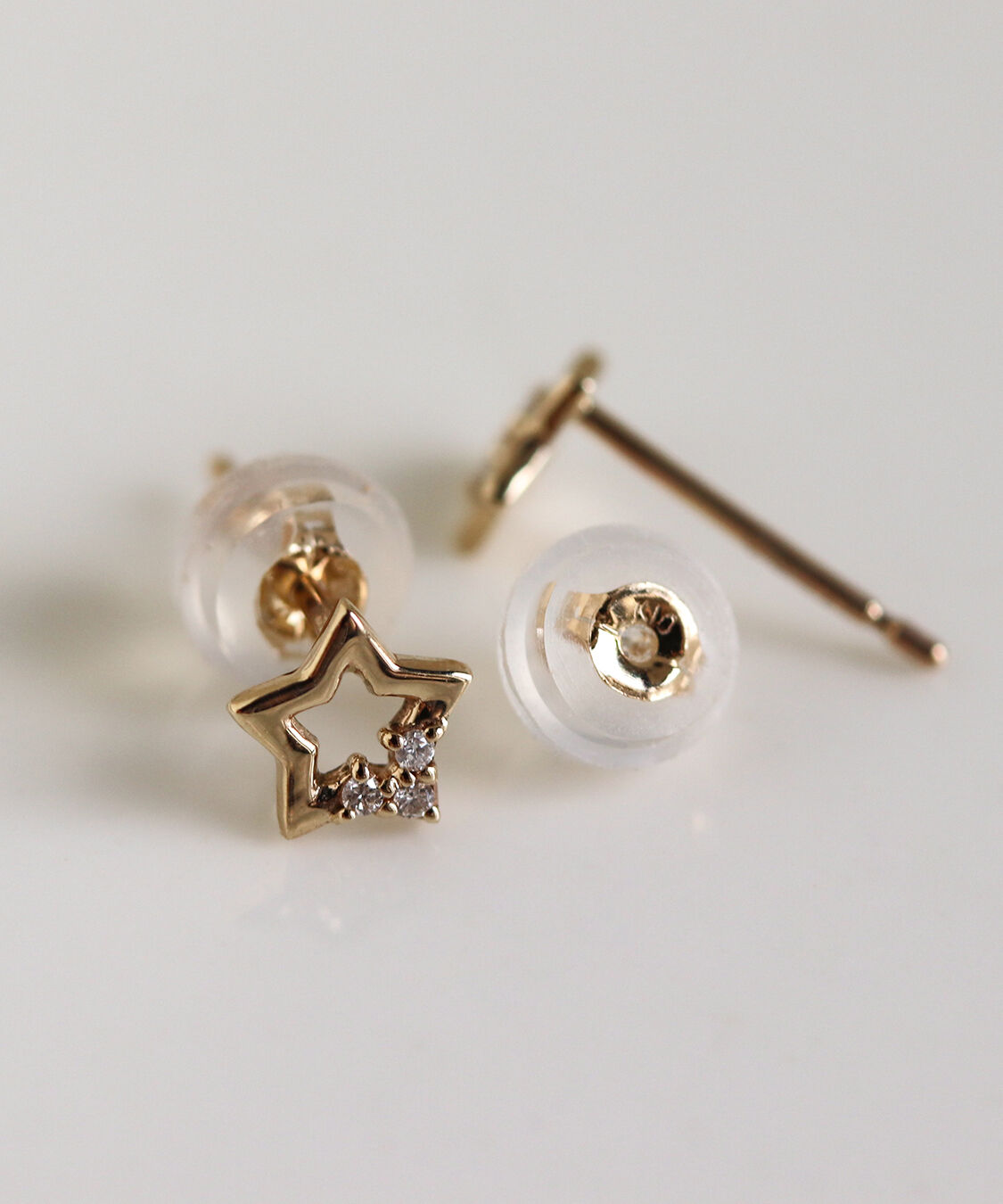  「ダイヤモンド スター ピアス | K10YG」|ピアス|