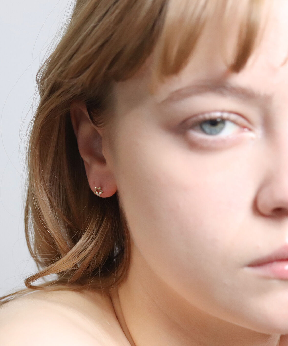  「ダイヤモンド スター ピアス | K10YG」|ピアス|