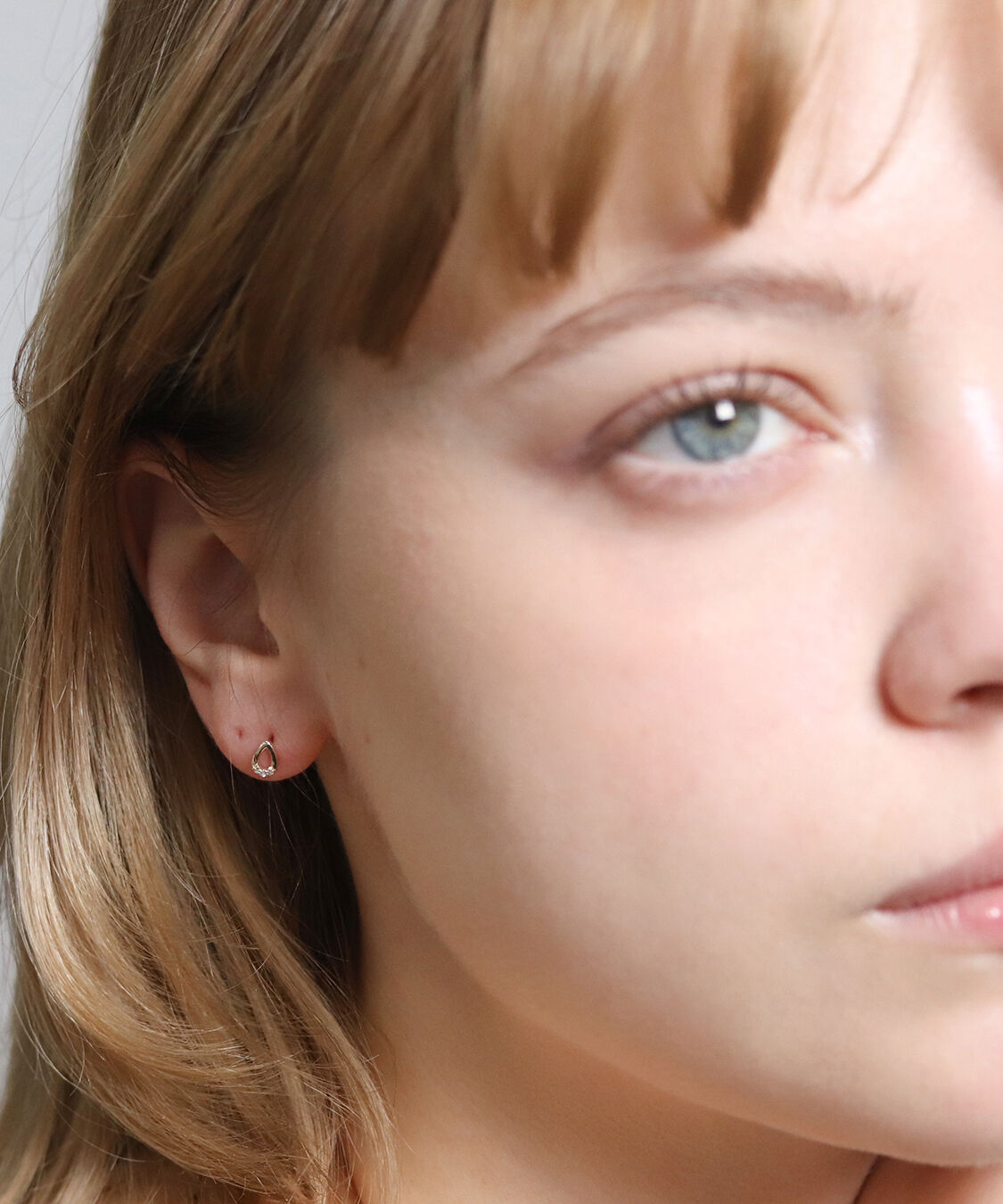  「ダイヤモンド ペアシェイプ ピアス | K10YG」|ピアス|