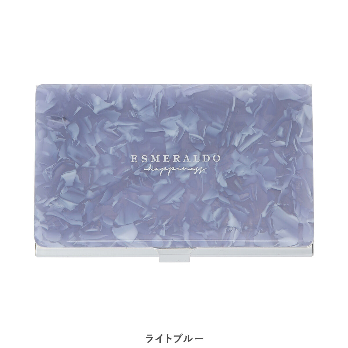 「ESMERALDO happiness エスメラルド・ハピネス スリムネームカードケース」|チャーム・キーホルダー|ライトブルー