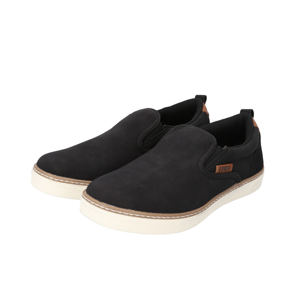 BACKYARD FAMILY「EDWIN スリッポン エドウィン EDW-7109 通販 靴 スニーカー 運動靴」|スリッポン|ブラック1