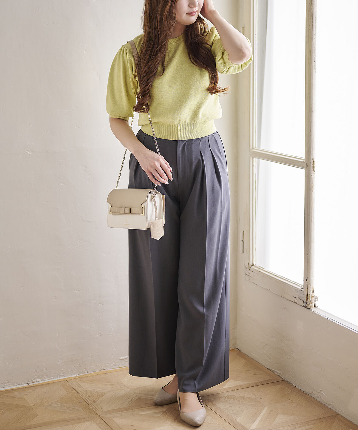 Samantha Thavasa「バイカラーエムシュシュⅡ ショルダーバッグ 大サイズ」|ショルダー・メッセンジャー|