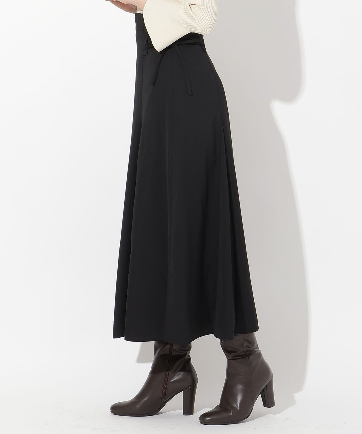 アンドクチュール「サイドレースアップフレアスカート」|フレア|