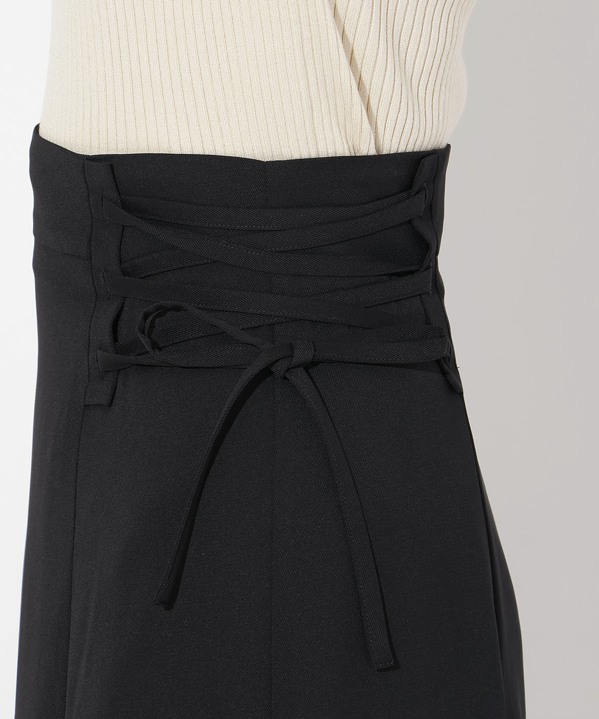 アンドクチュール「サイドレースアップフレアスカート」|フレア|