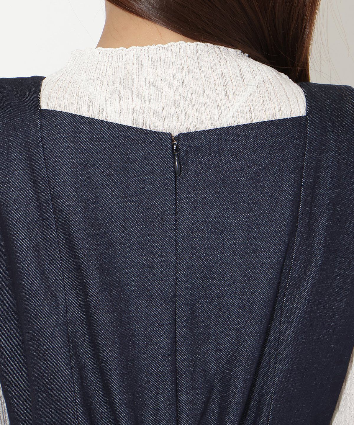 アンドクチュール「異素材ドッキングチュールワンピース」|ワンピース|