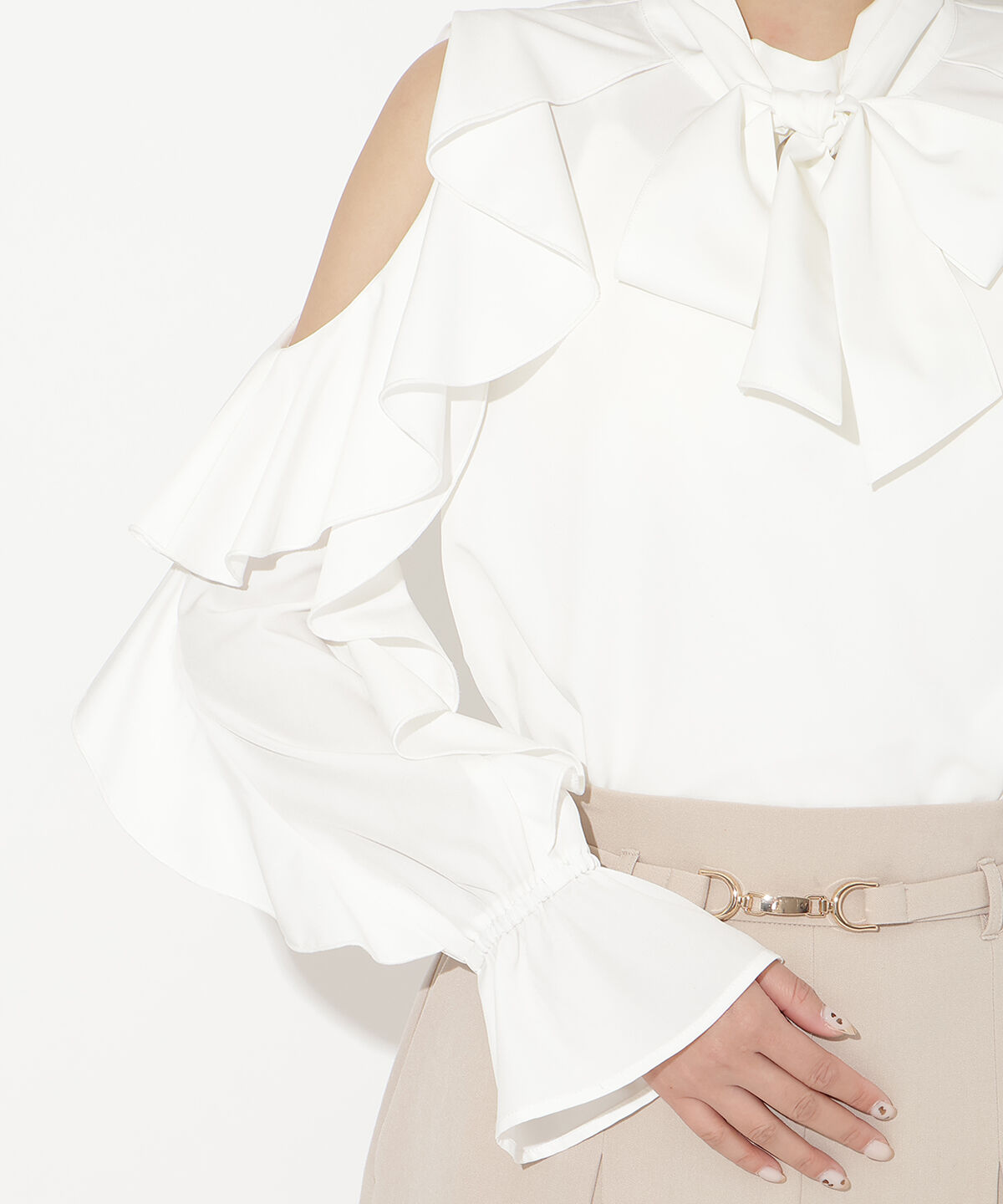 アンドクチュール「フリルボウタイブラウス」|シャツ・ブラウス|