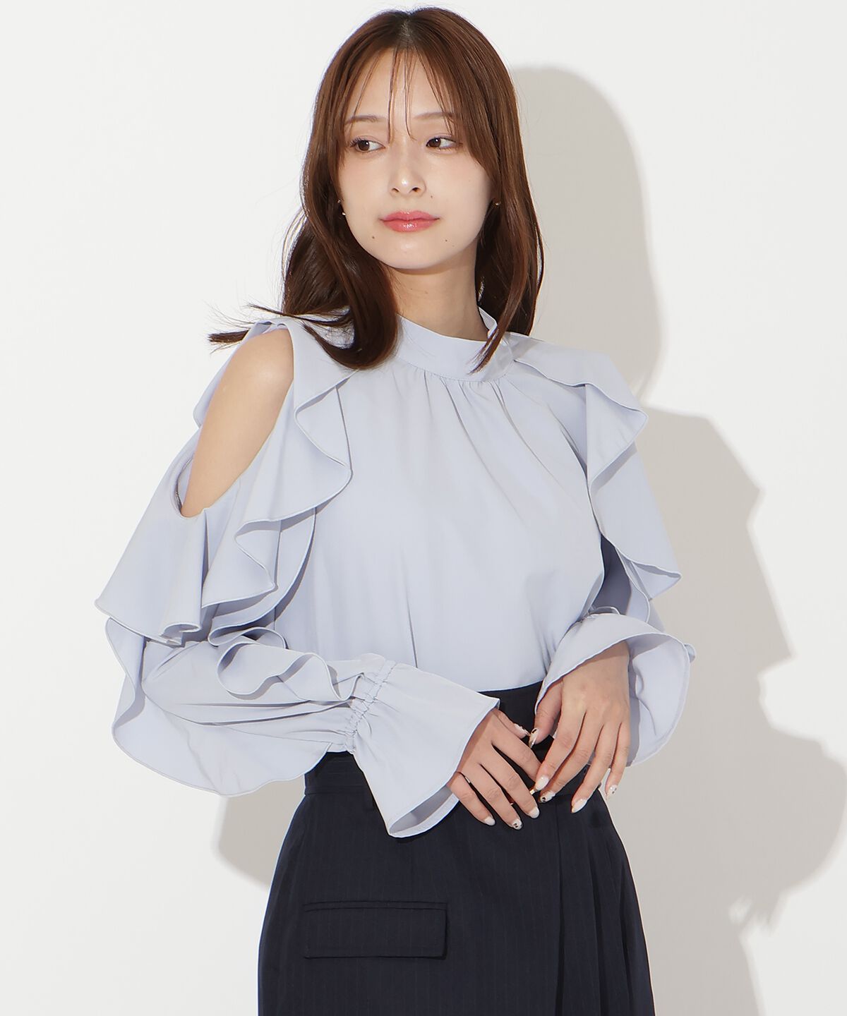 アンドクチュール「フリルボウタイブラウス」|シャツ・ブラウス|