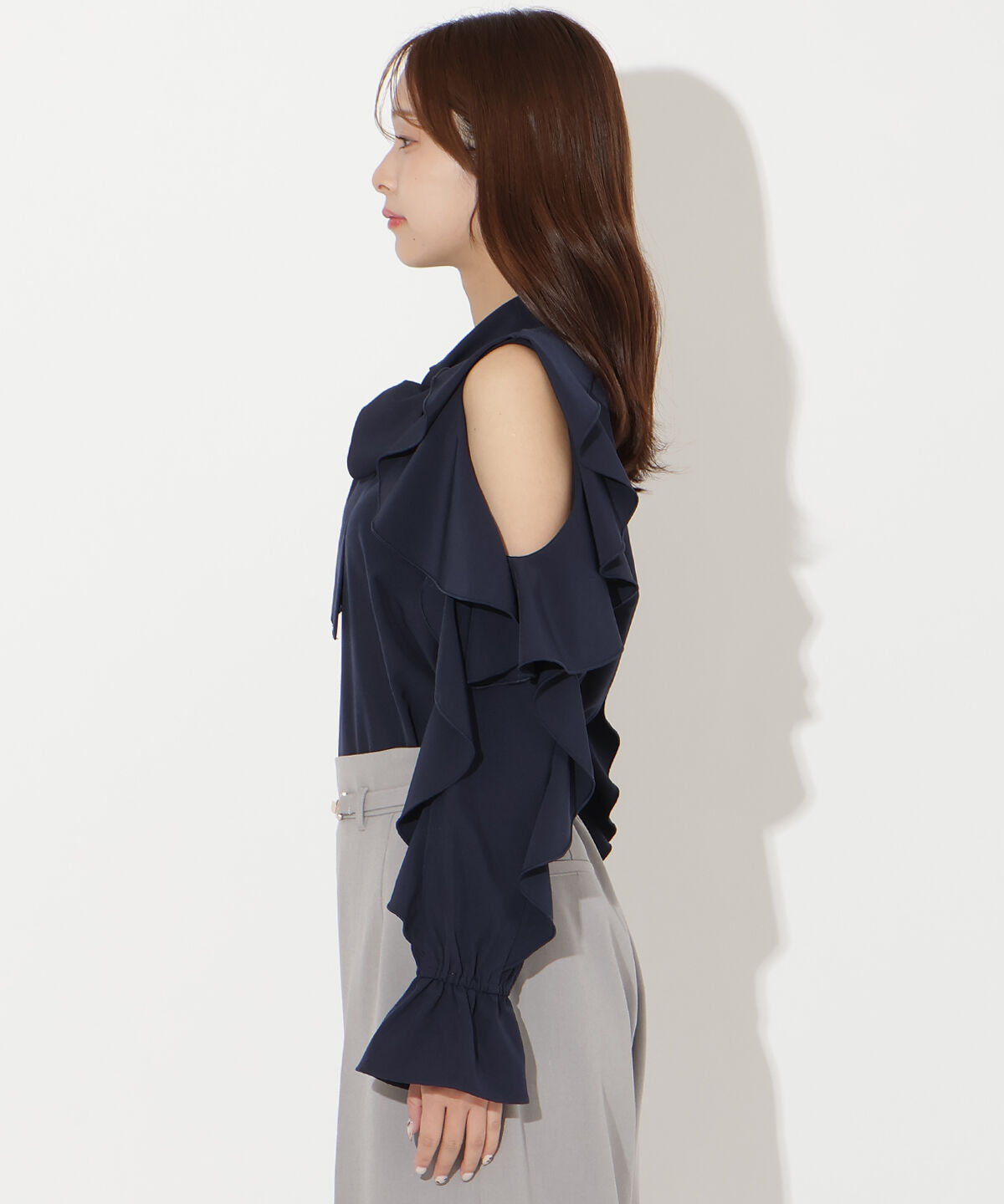 アンドクチュール「フリルボウタイブラウス」|シャツ・ブラウス|