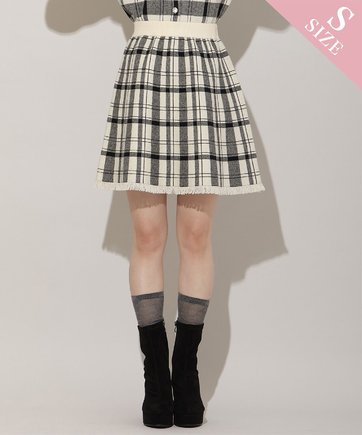 WILLSELECTION「チェック柄ニットフレアスカート」|フレア|