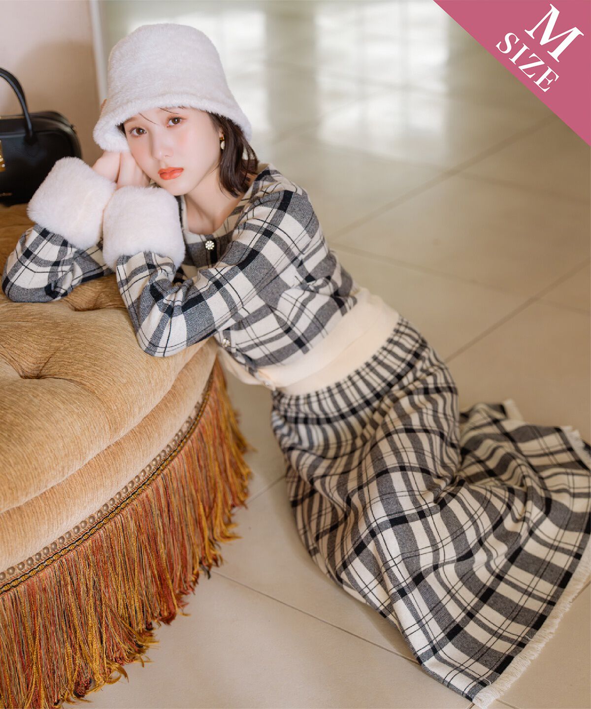 WILLSELECTION「チェック柄ニットフレアスカート」|フレア|