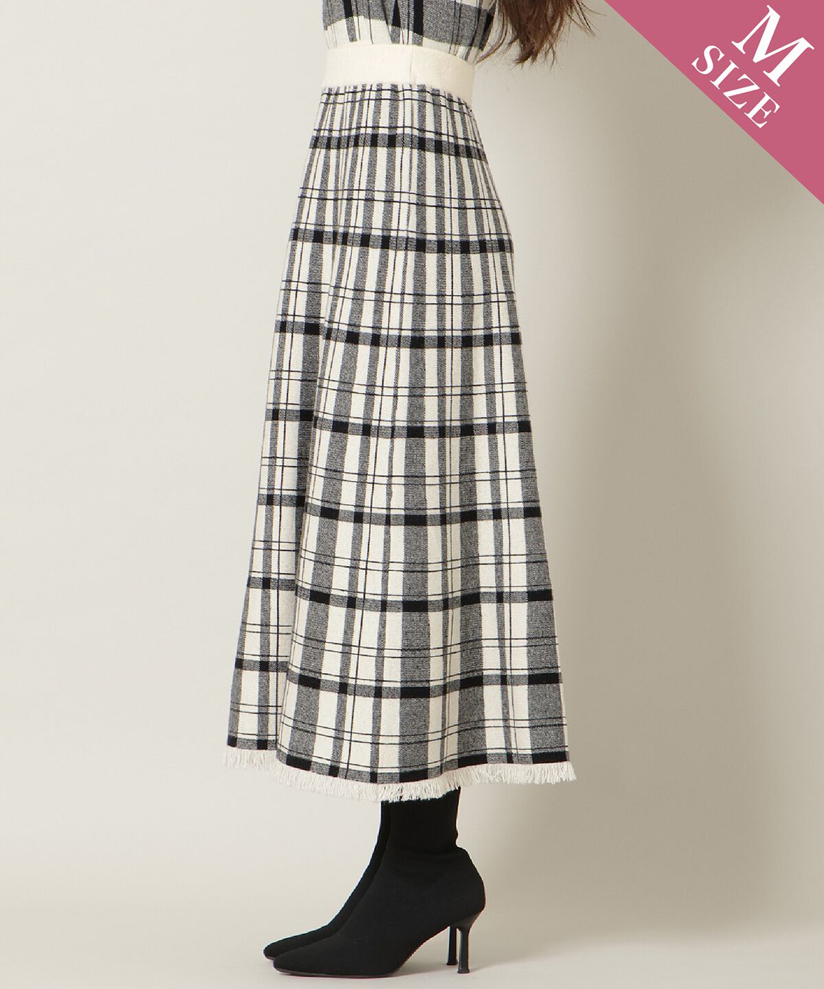 WILLSELECTION「チェック柄ニットフレアスカート」|フレア|