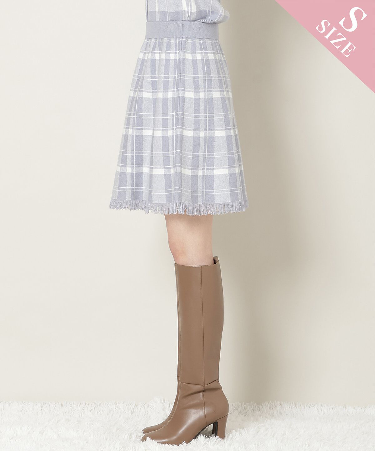 WILLSELECTION「チェック柄ニットフレアスカート」|フレア|