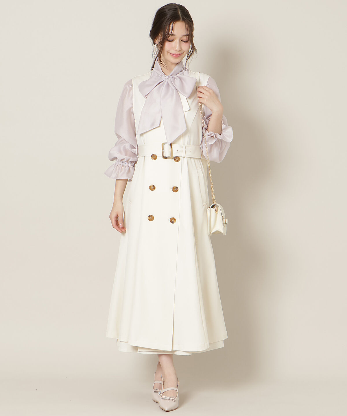 WILLSELECTION「リボンスリーブ3WAYトレンチコート」|トレンチコート|