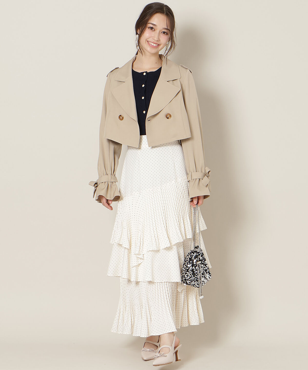 WILLSELECTION「リボンスリーブ3WAYトレンチコート」|トレンチコート|