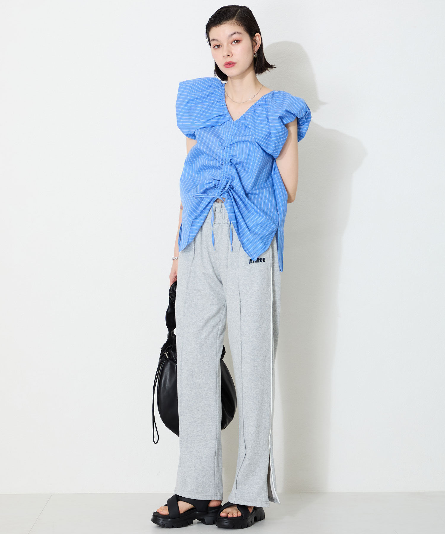 ORiental TRaffic「クロスデザインパデット厚底サンダル/51216 サンダル 厚底 トレンド 人気 売れてる」|サンダル|