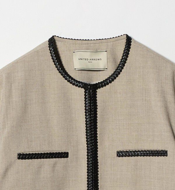 UNITED ARROWS「Spiree ASAMI ノーカラー ジャケット」|ノーカラージャケット|