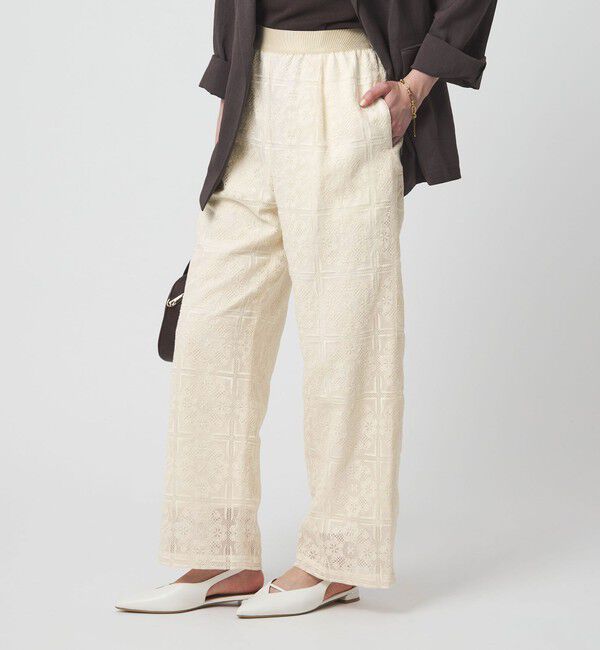 UNITED ARROWS green label relaxing「シアー レース パンツ」|チノ|