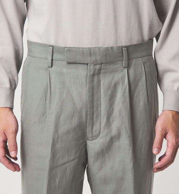 UNITED ARROWS green label relaxing「TW タンブラー 2プリーツ ワイド スラックス」|スラックス|
