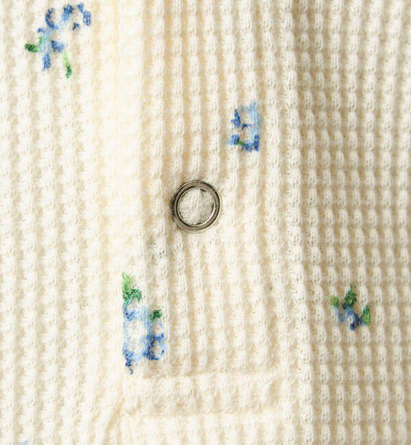 UNITED ARROWS green label relaxing「【WEB限定】＜at ease＞ワッフル ヘンリーネック  フラワープリント カットソー」|Tシャツ・カットソー|